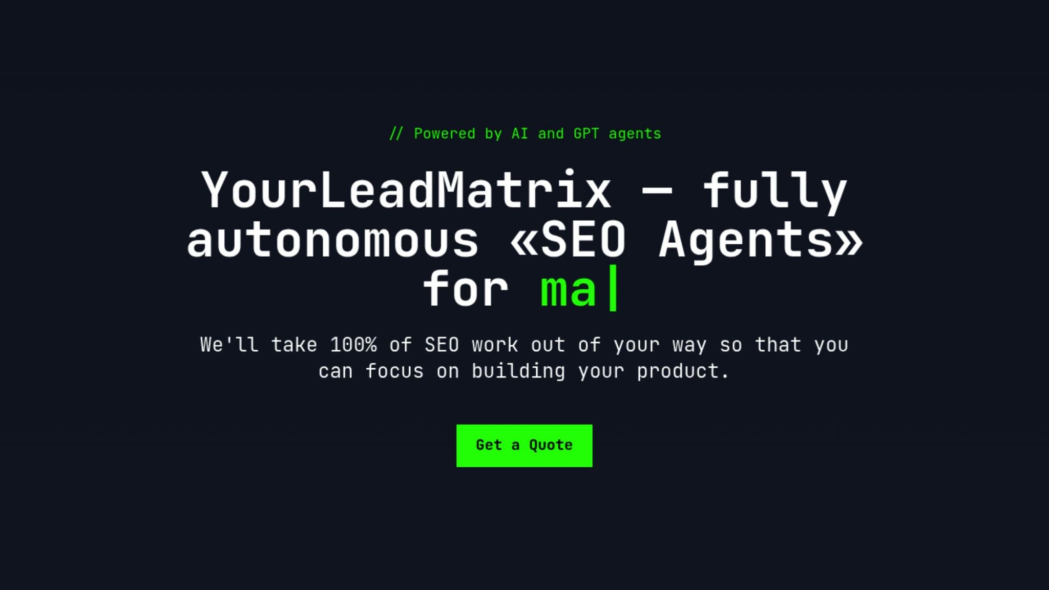 Your Lead Matrix