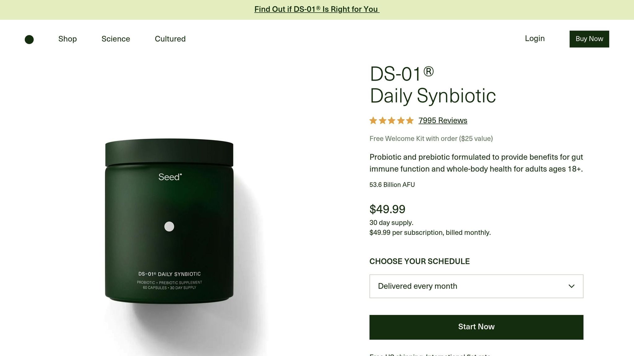 Seed Daily Synbiotic